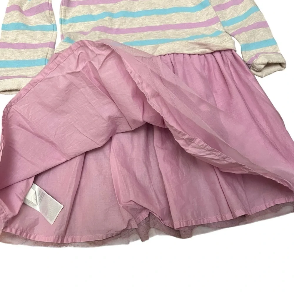 GAP|Kids Blue and Pink Long Sleeve Sweater Dress-Size 5 years